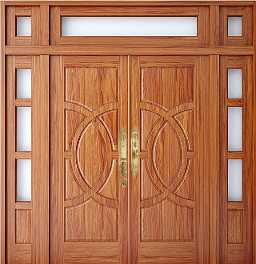 khóa cửa đại sảnh hiện đại lắp cho cửa gỗ