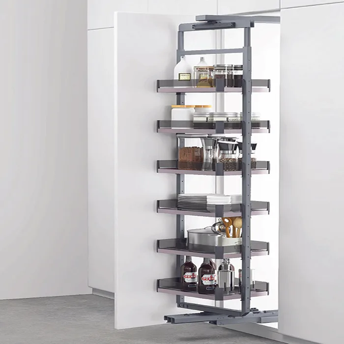 Tủ đồ khô NewEra cánh kéo dạng xoay 6 tầng 6 rổ NE766.400