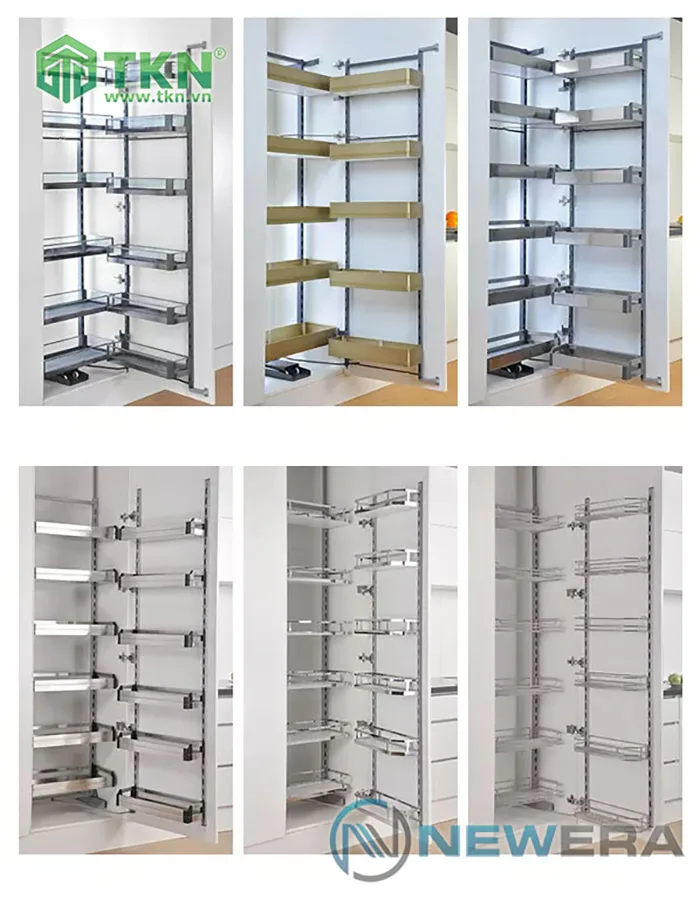 Tủ đồ khô NewEra cánh mở inox hộp 304 6 tầng 12 rổ NE566.450 13
