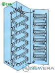 Tủ kho để đồ khô Newera 6 tầng cánh mở 12 rổ nan – Mã NE666.450 15