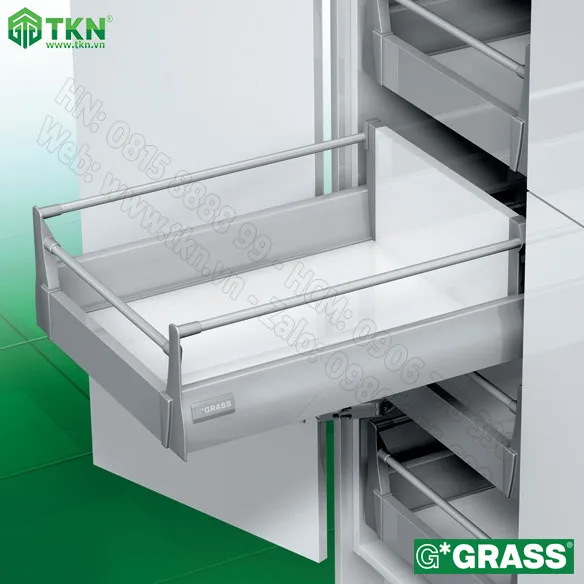 Ngăn kéo tủ bếp Grass DWD-XP 40kg vách thép lắp âm 1200mm A2.500WS2
