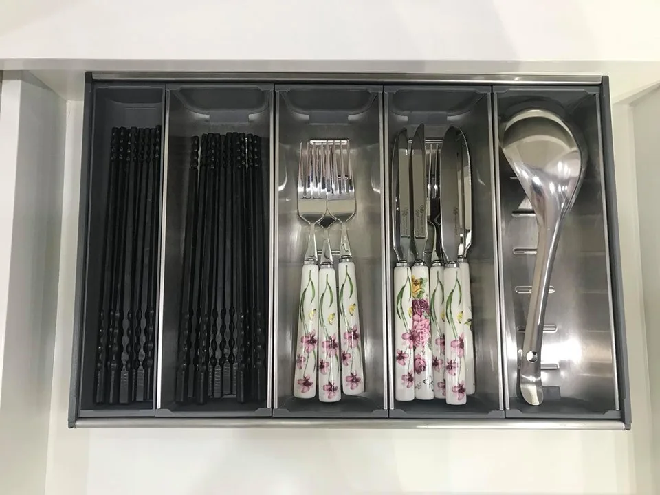 Khay chia thìa dĩa NewEra inox 304 sâu 450mm NE655.450 2