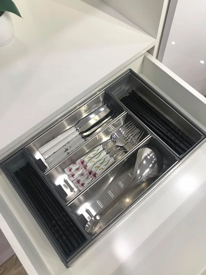 Khay chia thìa dĩa NewEra inox 304 sâu 450mm NE655.450 3