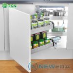 Giá góc tủ bếp liên hoàn NewEra inox hộp 304 NE455.900ML