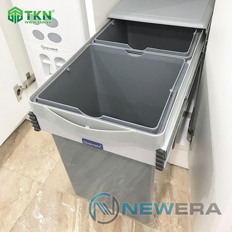 Thùng rác đôi âm tủ NewEra dung tích 28 lít NE444.250
