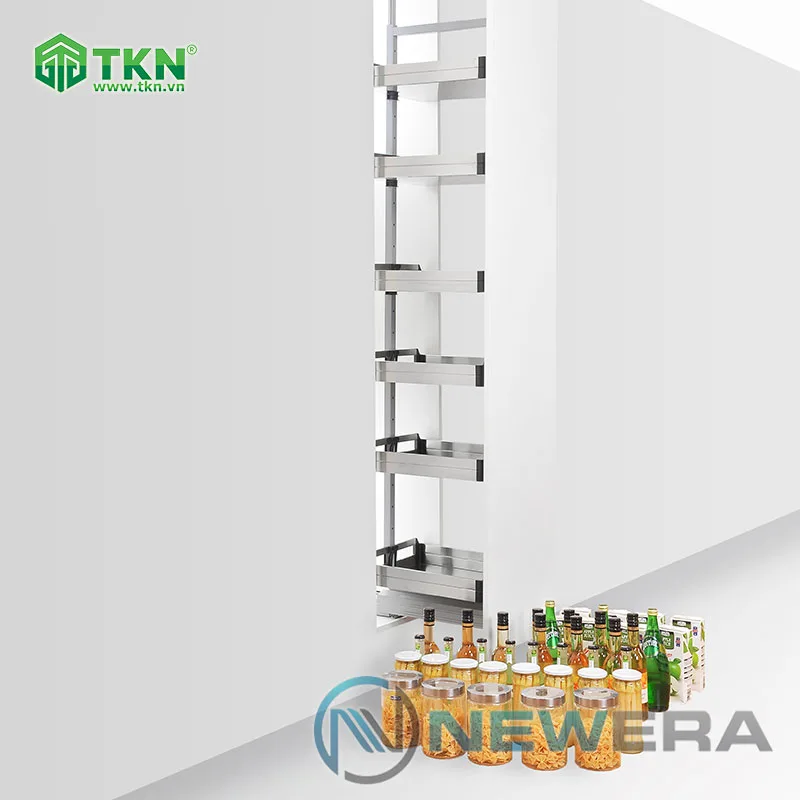 Tủ đồ khô NewEra cánh kéo inox hộp 304 6 tầng 6 rổ NE566.400 3