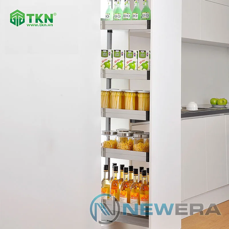 Tủ đồ khô NewEra cánh kéo inox hộp 304 6 tầng 6 rổ NE566.400 1