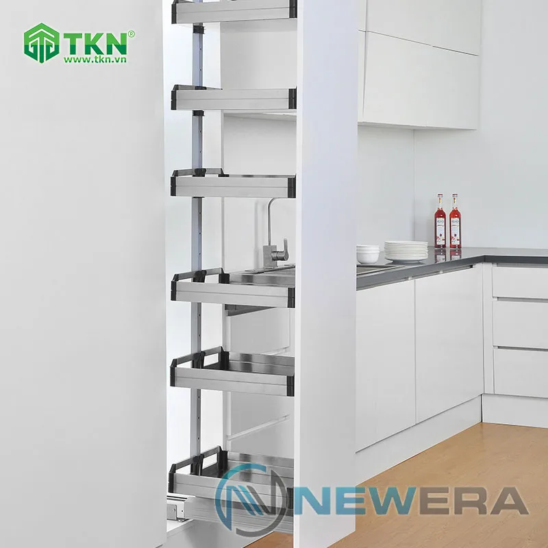 Tủ đồ khô NewEra cánh kéo inox hộp 304 6 tầng 6 rổ NE566.400 2