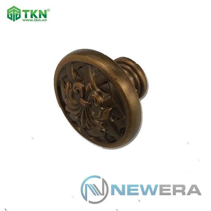 Tay nắm tủ hợp kim kẽm hoa văn màu đồng cổ NE2825.000CF 4