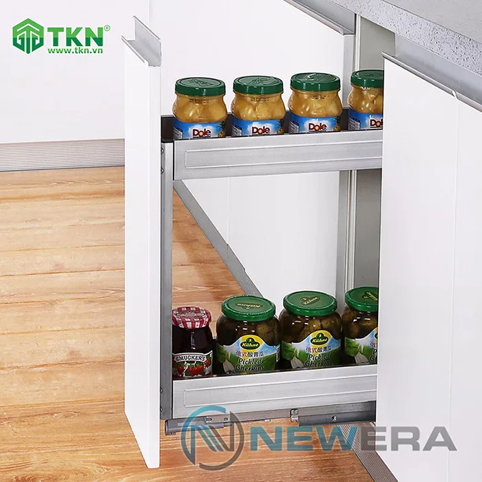 Giá dao thớt chai lọ inox hộp 200mm NE355.200 – NewEra 1