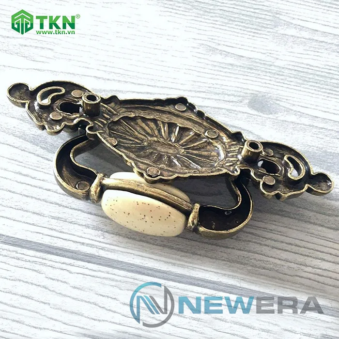 Tay nắm tủ hợp kim kẽm cổ điển Châu Âu NE5038.096CF 5