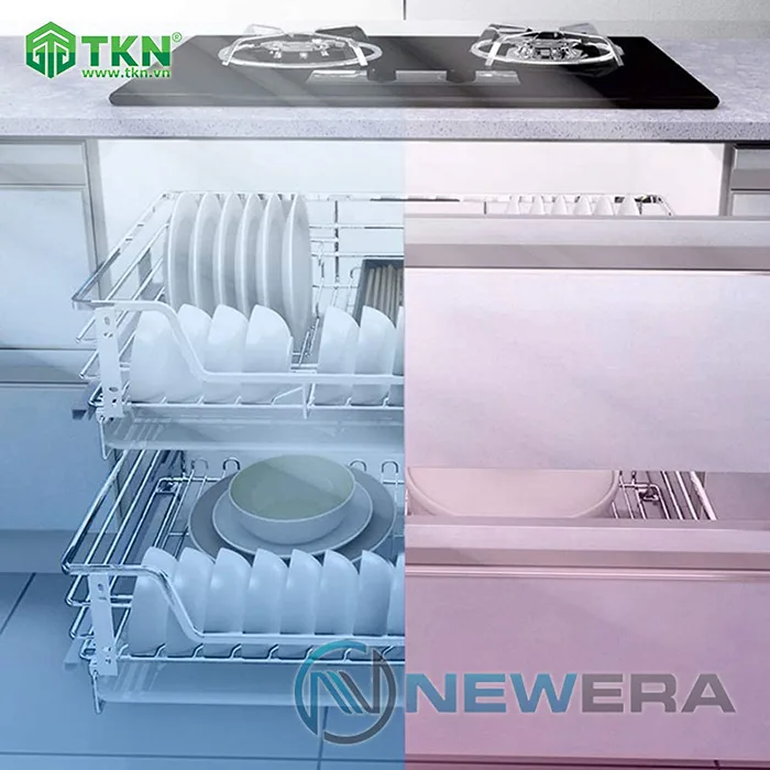 Giá để xoong nồi bát đĩa NewEra 700mm inox nan 304 NE277.700 1