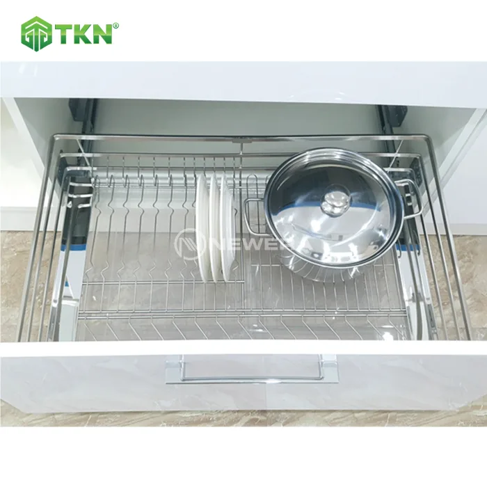 Giá để xoong nồi bát đĩa NewEra 700mm inox nan 304 NE277.700 6