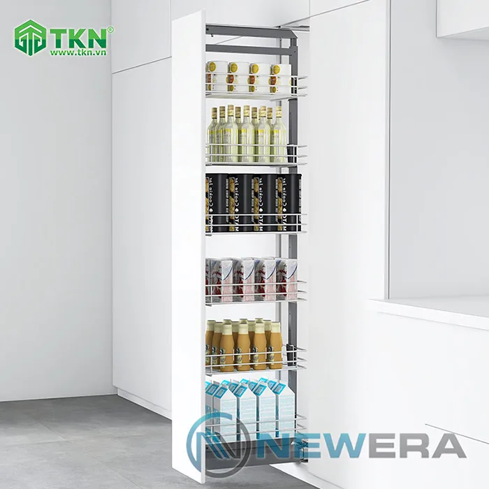 Tủ đồ khô NewEra cánh kéo inox nan 304 6 tầng 6 rổ NE666.400 3