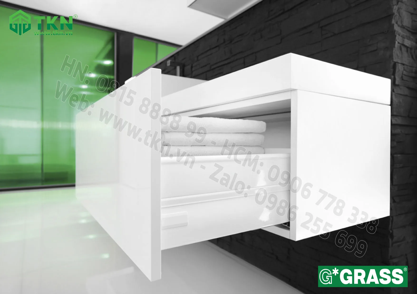 Ngăn kéo tủ bếp Grass DWD-XP 40kg vách inox nâng cấp Duowing XD.500SS 2