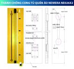 Thanh chống cong cánh tủ áo NewEra dài 17 – 2m NE026X2