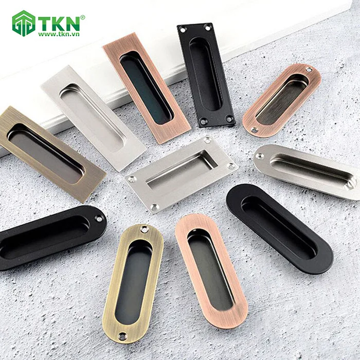 Tay nắm âm hợp kim thép màu inox mờ YFP-020 5