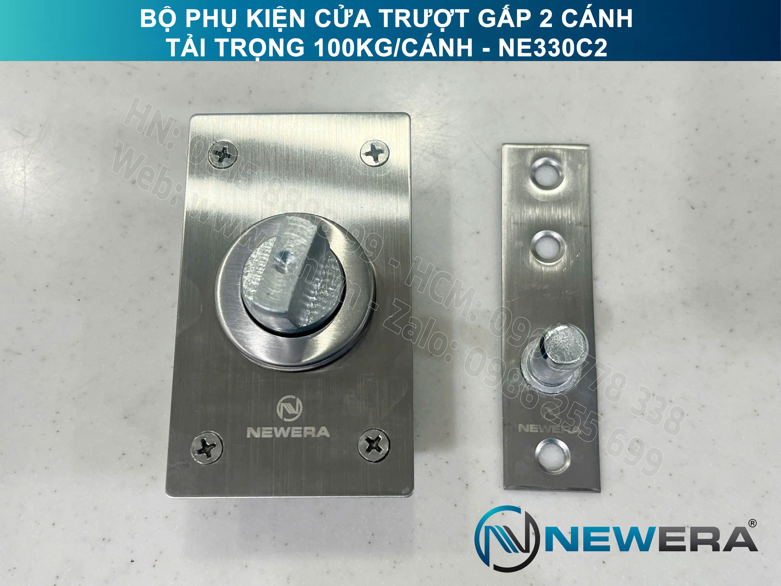 Phụ kiện cửa trượt gấp NewEra tải trọng 100kg/cánh NE330C2 11