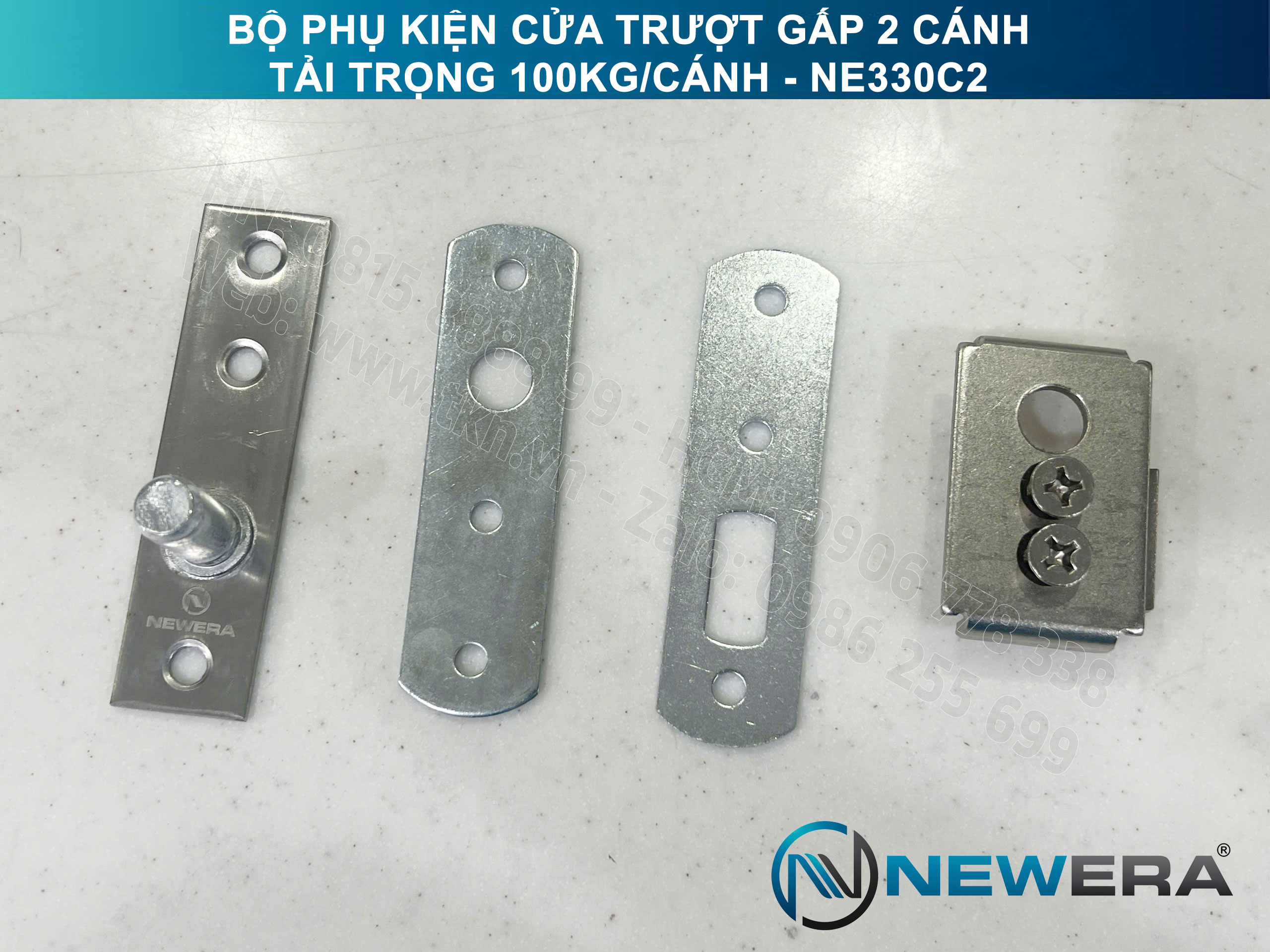 Phụ kiện cửa trượt gấp NewEra tải trọng 100kg/cánh NE330C2 5