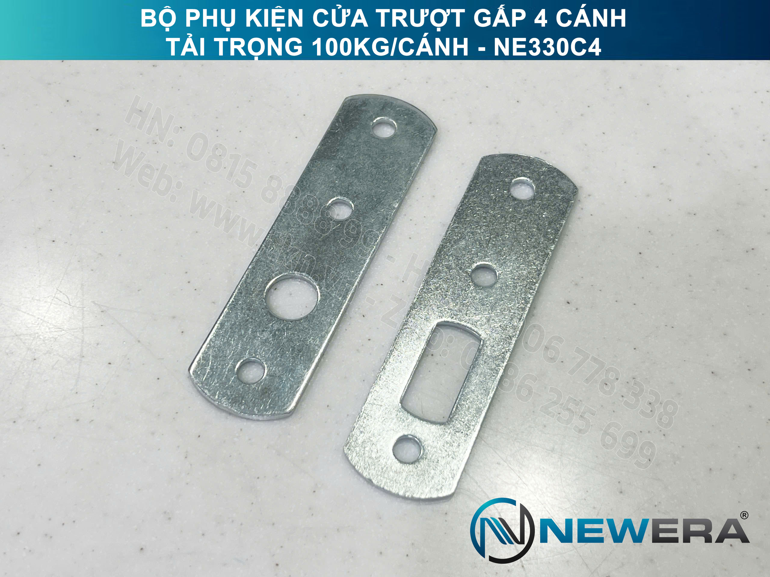 Phụ kiện cửa trượt gấp NewEra tải trọng 100kg/cánh NE330C4 10