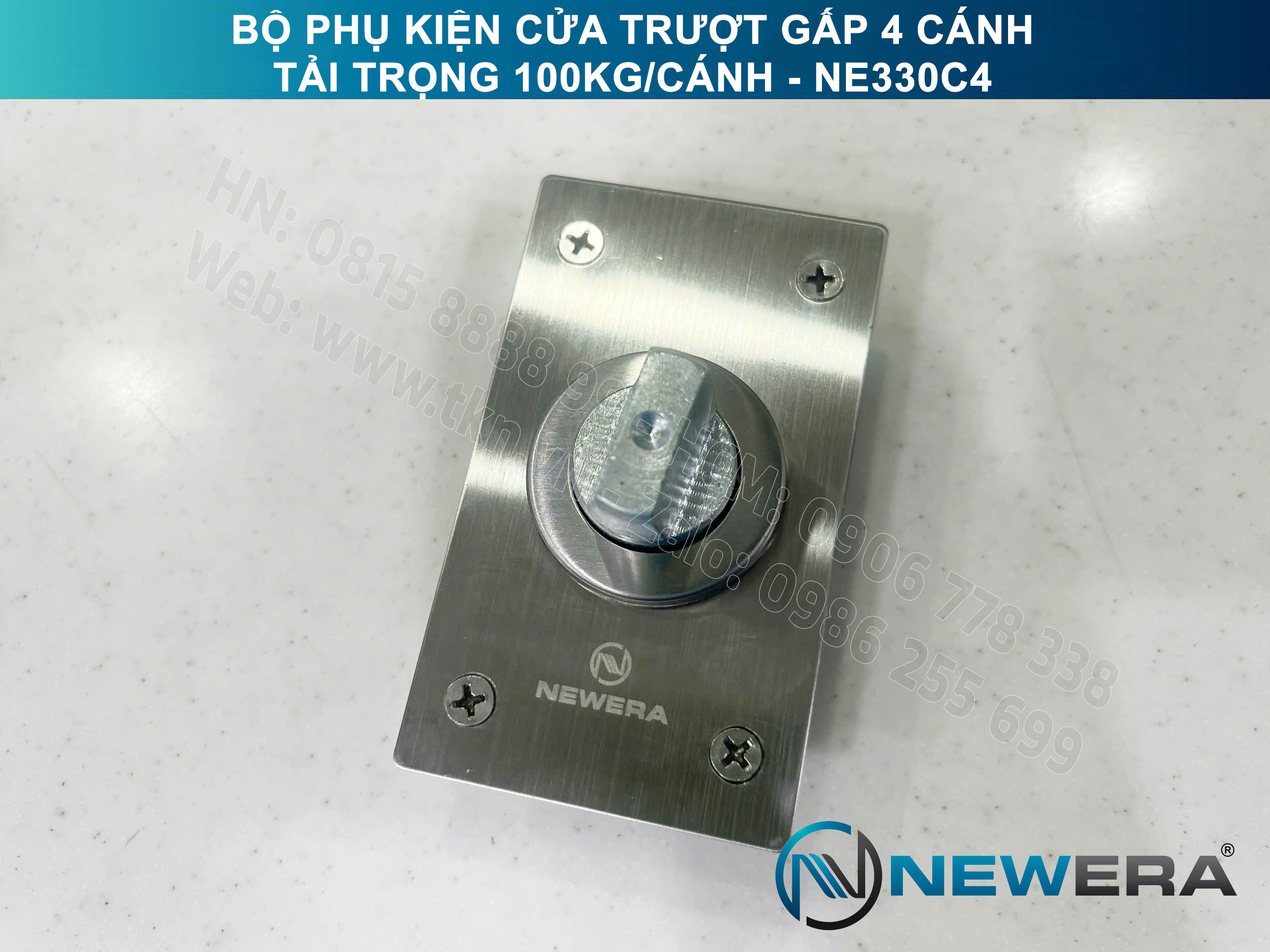 Phụ kiện cửa trượt gấp NewEra tải trọng 100kg/cánh NE330C4 11