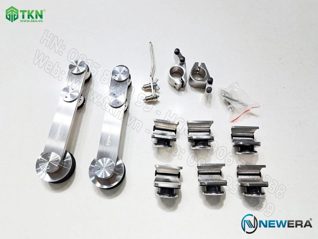 Phụ kiện cửa trượt lùa NewEra tải trọng 150kg/cánh NE291G1 1