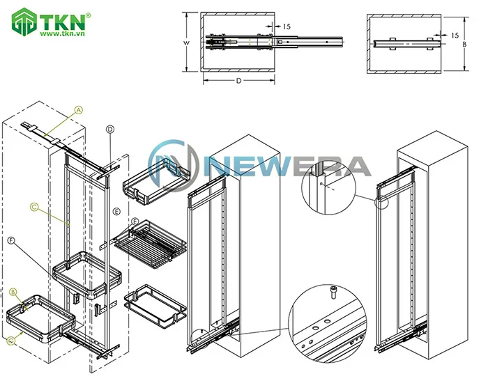 Cấu tạo tủ đồ khô thương hiệu Newera