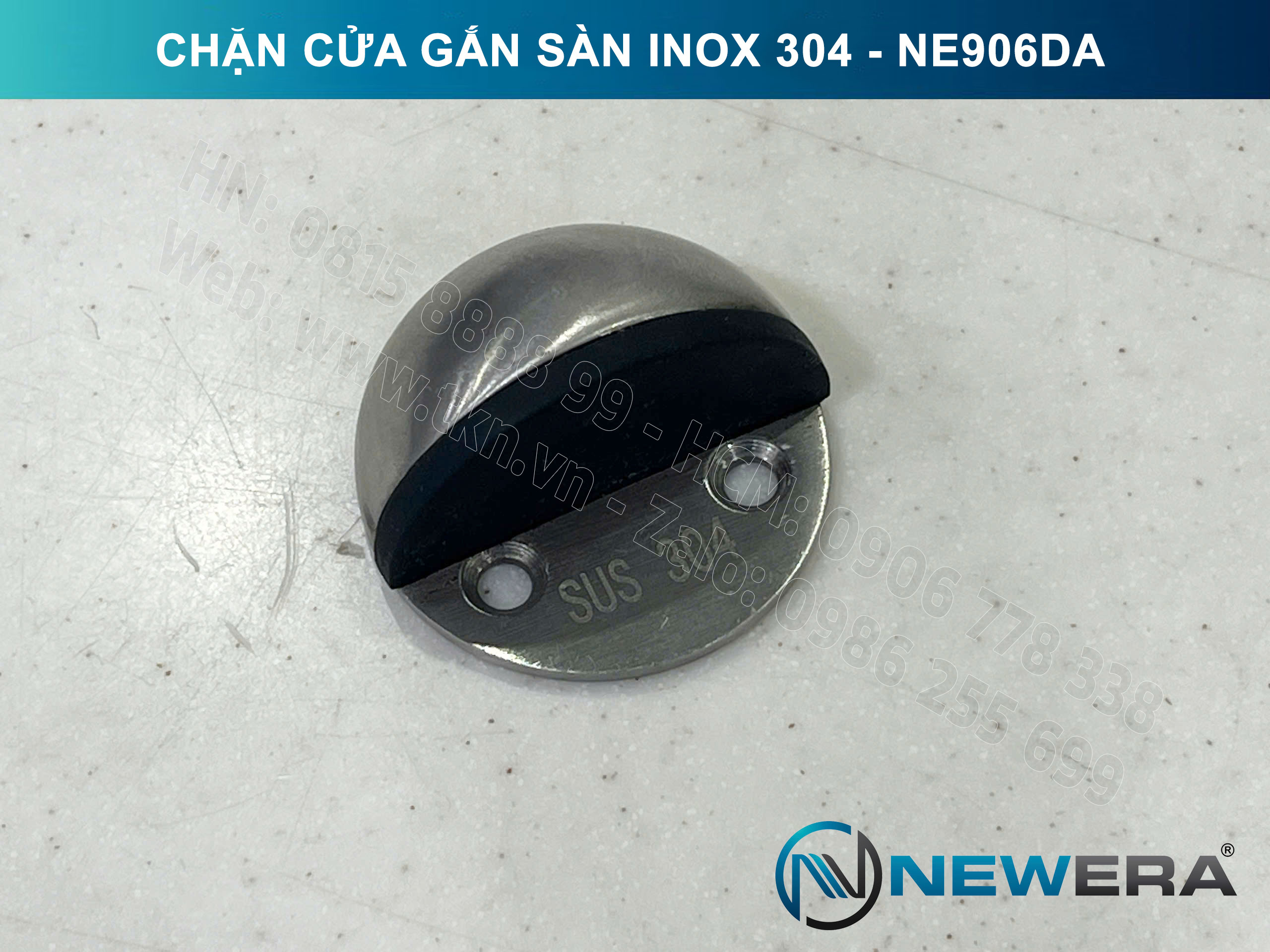 Chặn cửa NewEra inox 304 gắn sàn NE906DA 7
