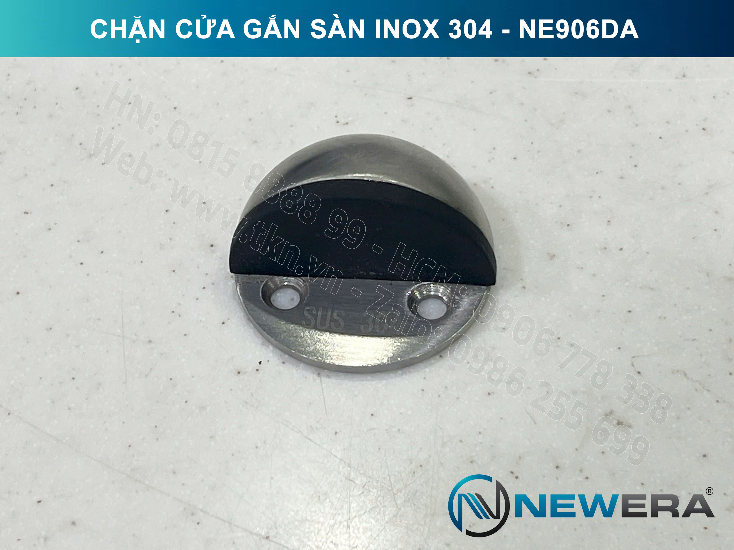 Chặn cửa NewEra inox 304 gắn sàn NE906DA 5