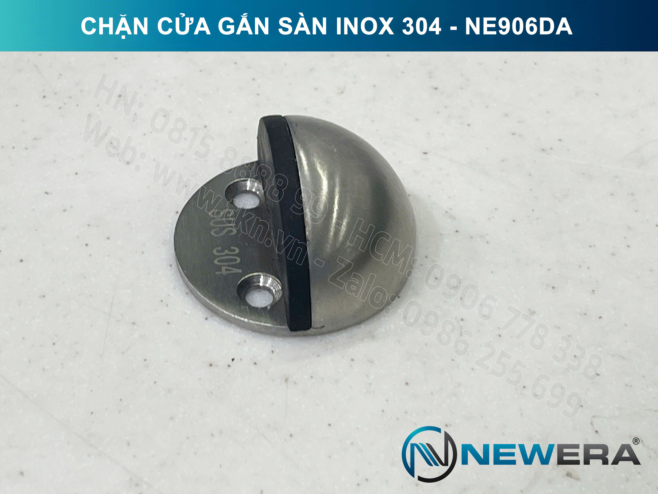 Chặn cửa NewEra inox 304 gắn sàn NE906DA 3