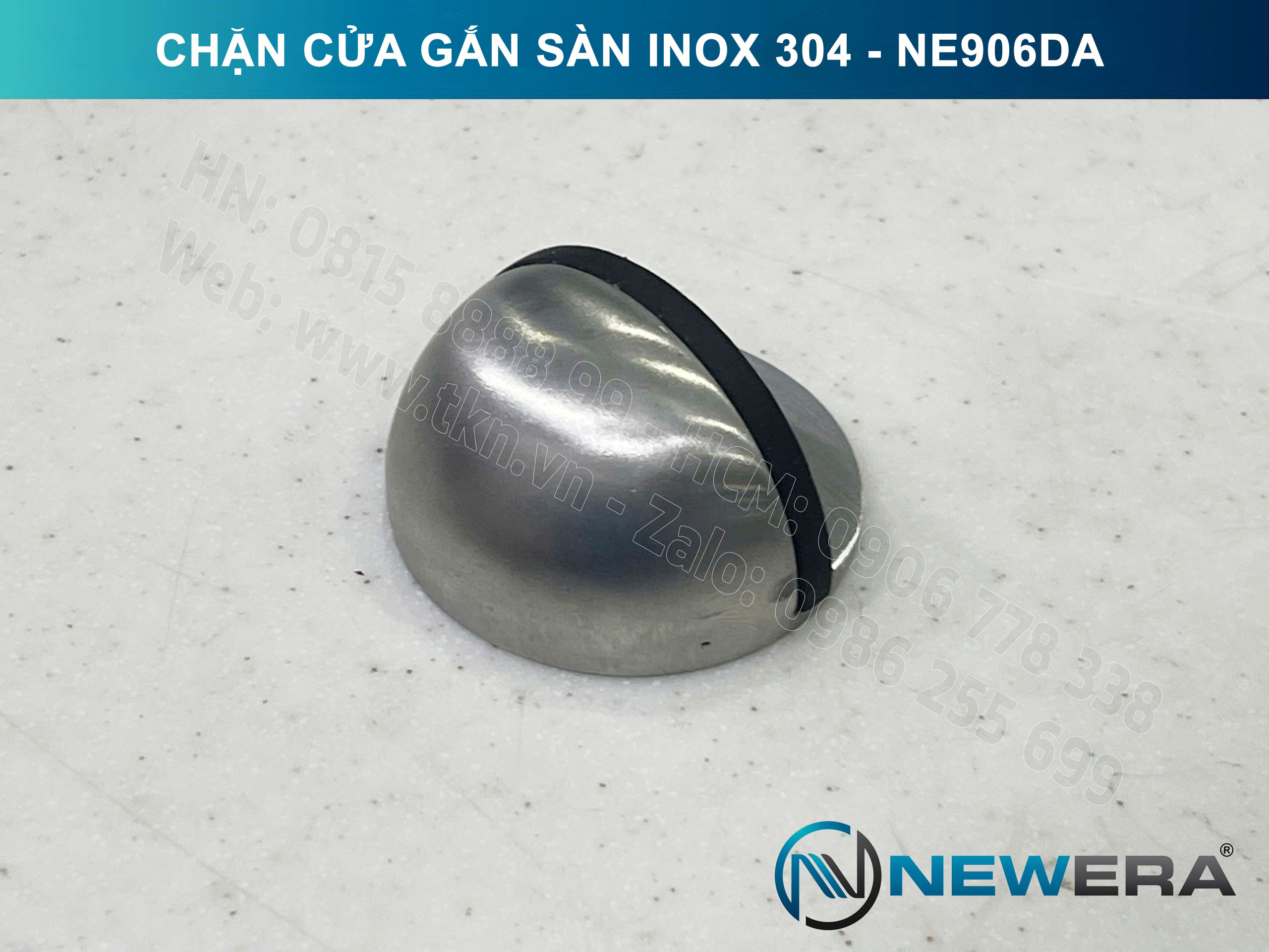 Chặn cửa NewEra inox 304 gắn sàn NE906DA 2