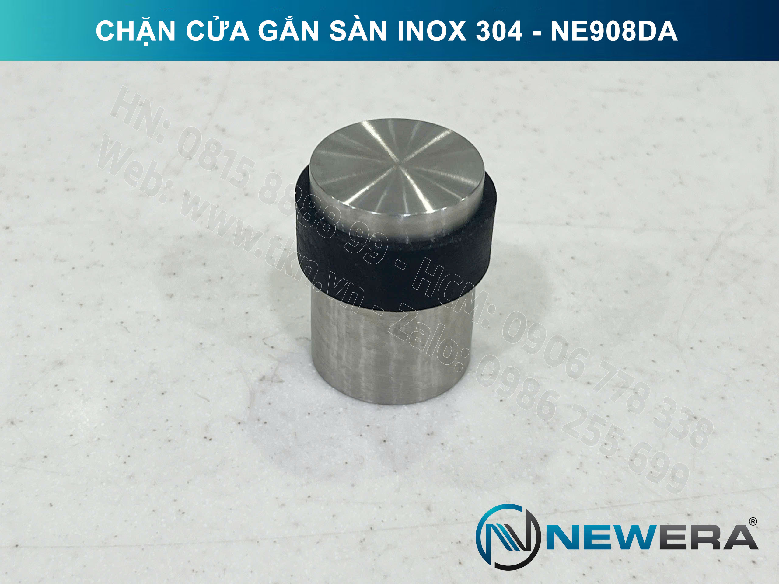Chặn cửa NewEra inox 304 gắn sàn NE908DA 1