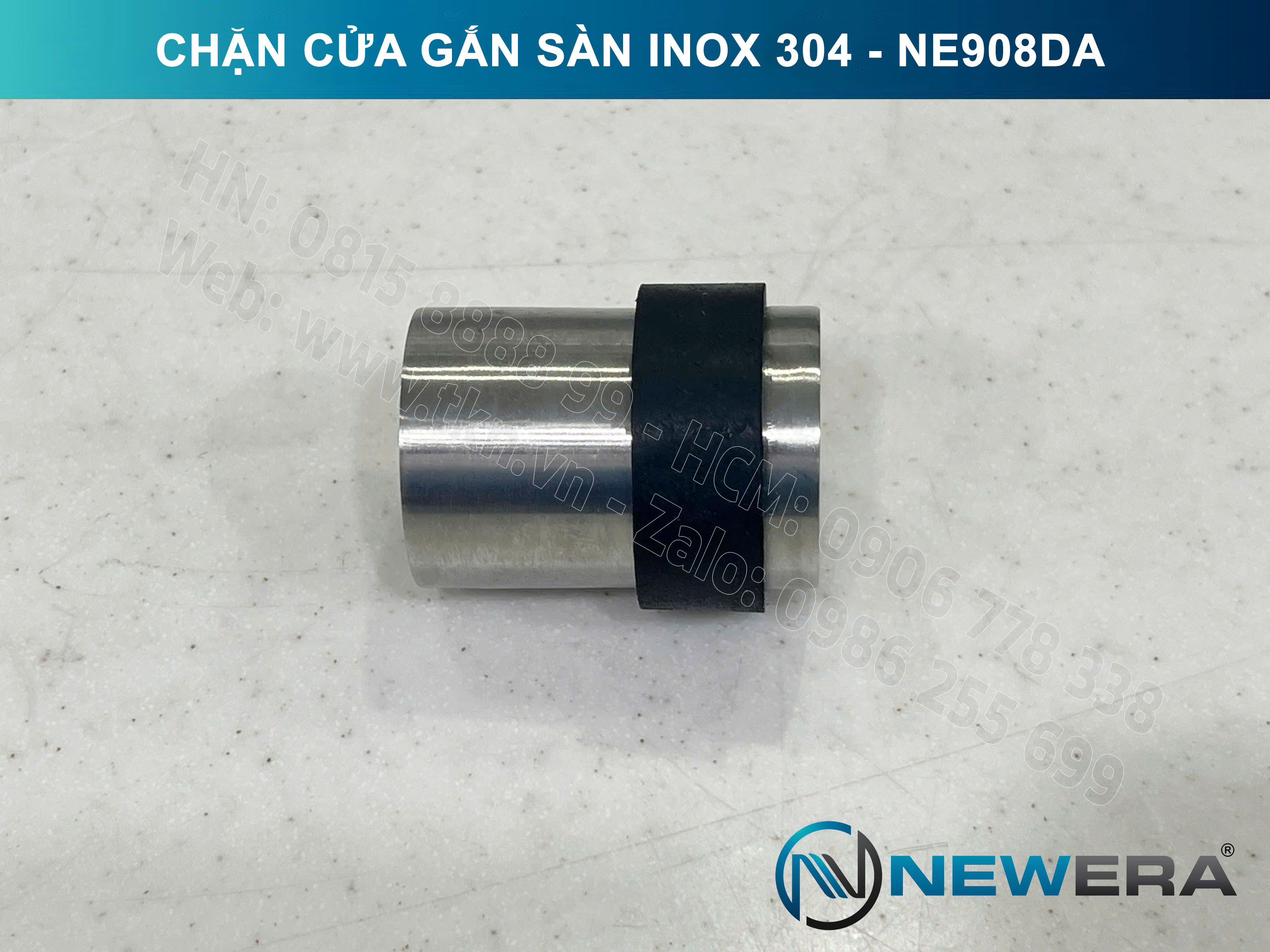 Chặn cửa NewEra inox 304 gắn sàn NE908DA 5