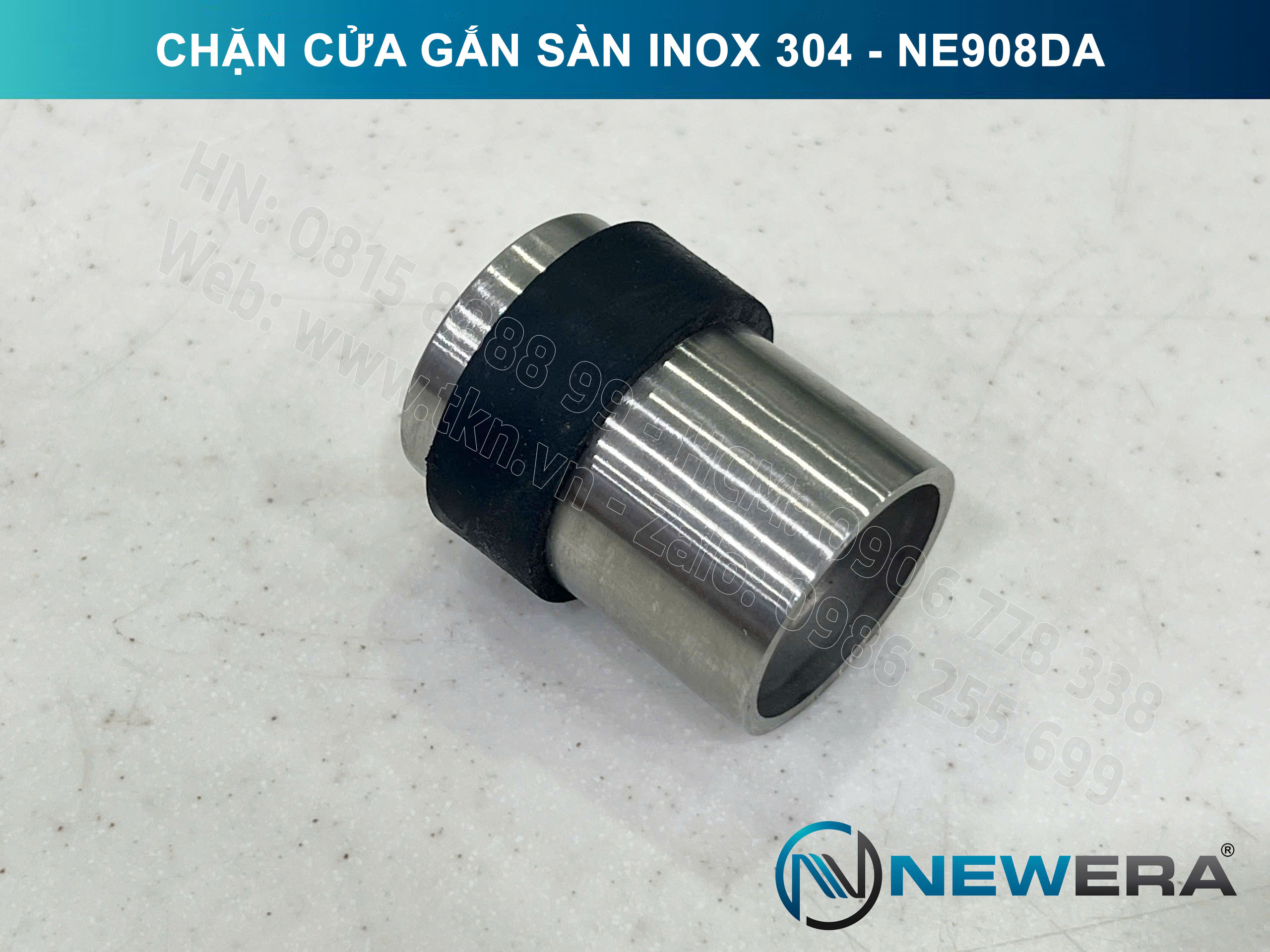 Chặn cửa NewEra inox 304 gắn sàn NE908DA 4