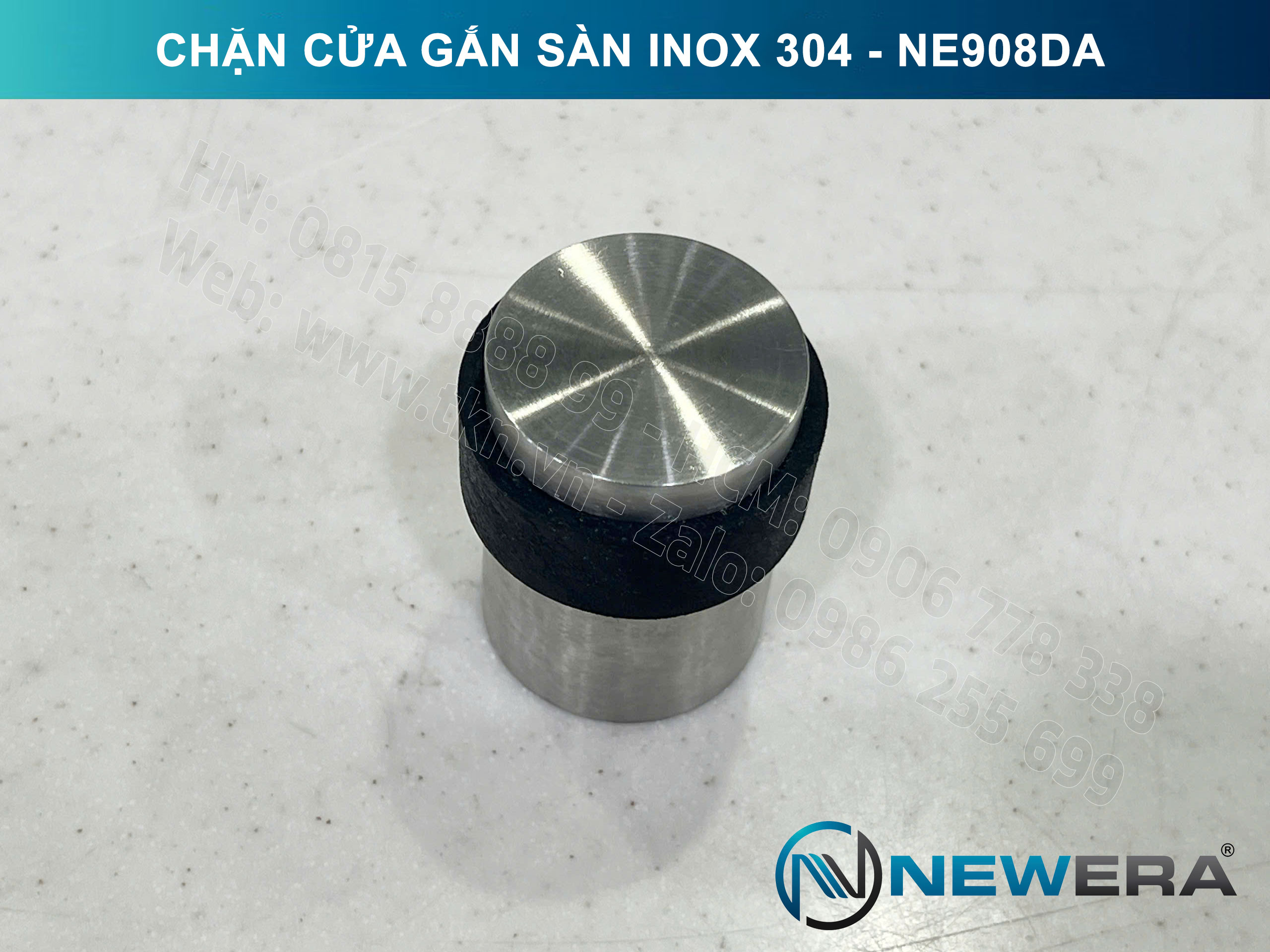 Chặn cửa NewEra inox 304 gắn sàn NE908DA 3