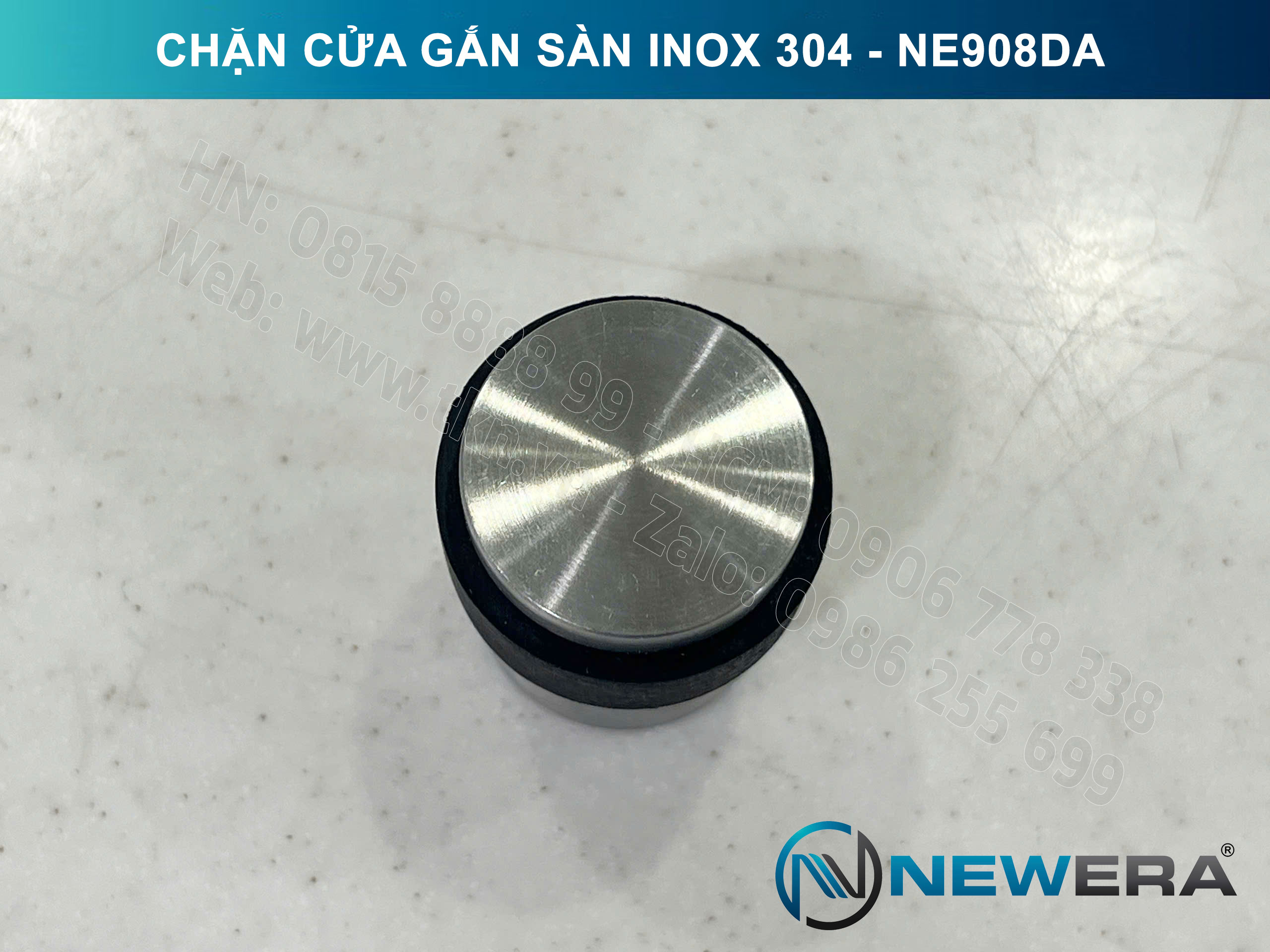 Chặn cửa NewEra inox 304 gắn sàn NE908DA 2