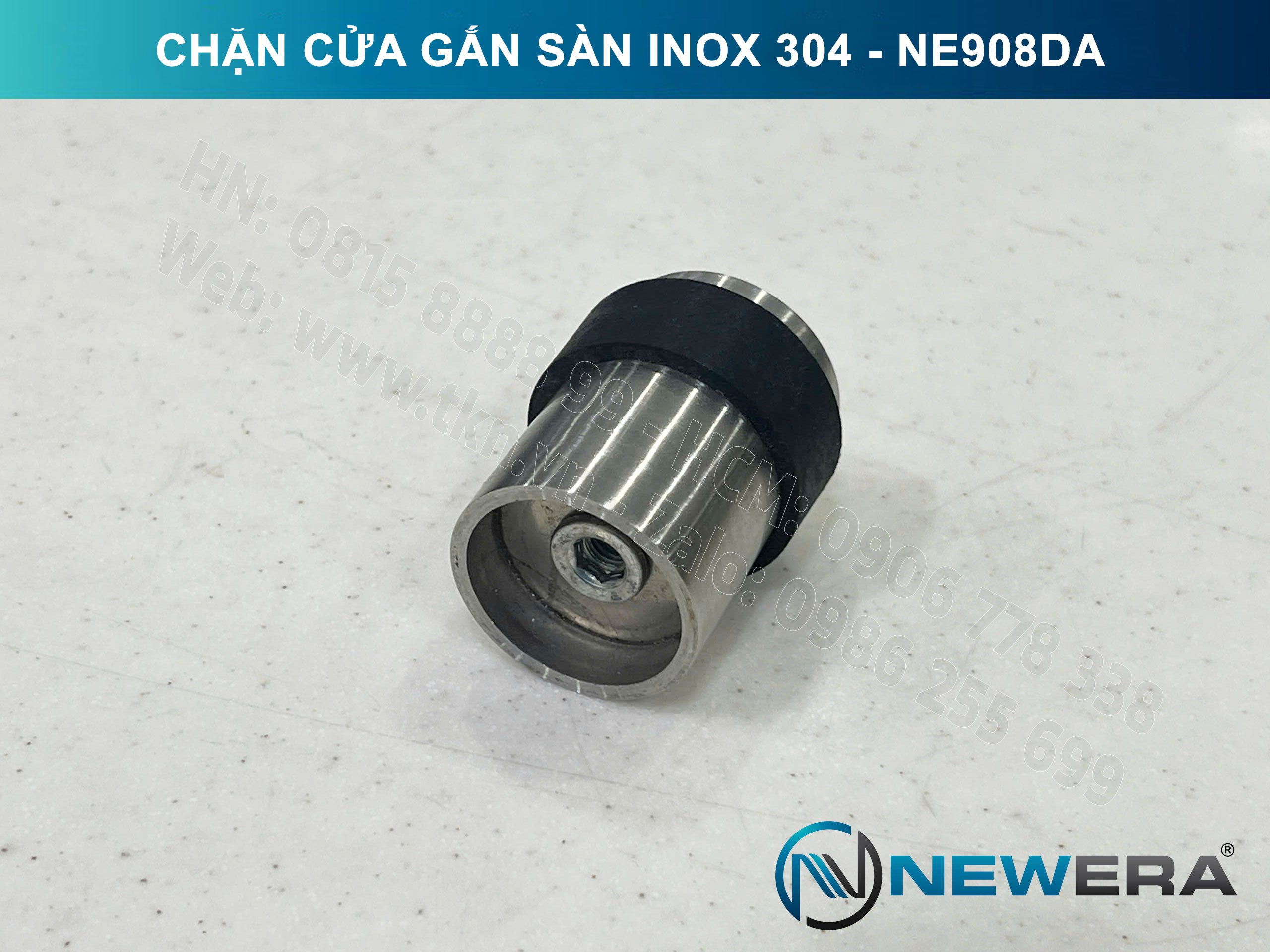Chặn cửa NewEra inox 304 gắn sàn NE908DA 6