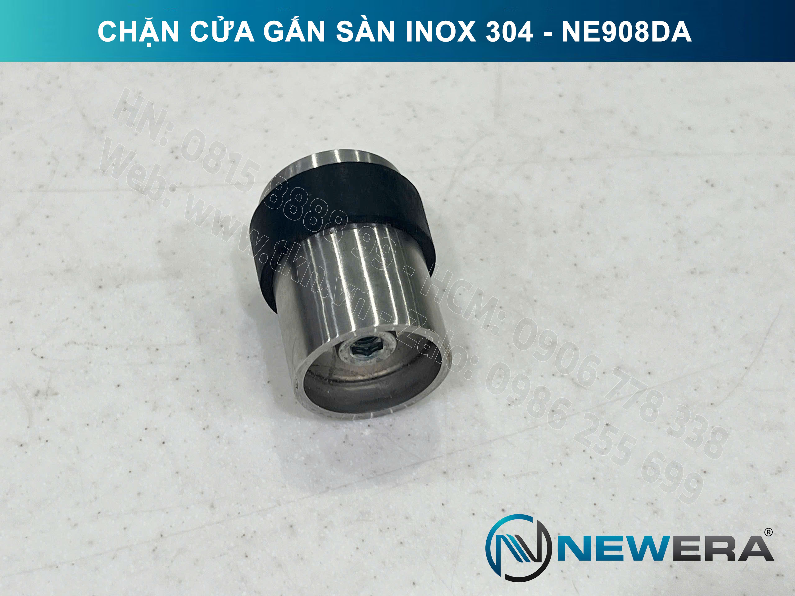 Chặn cửa NewEra inox 304 gắn sàn NE908DA 7