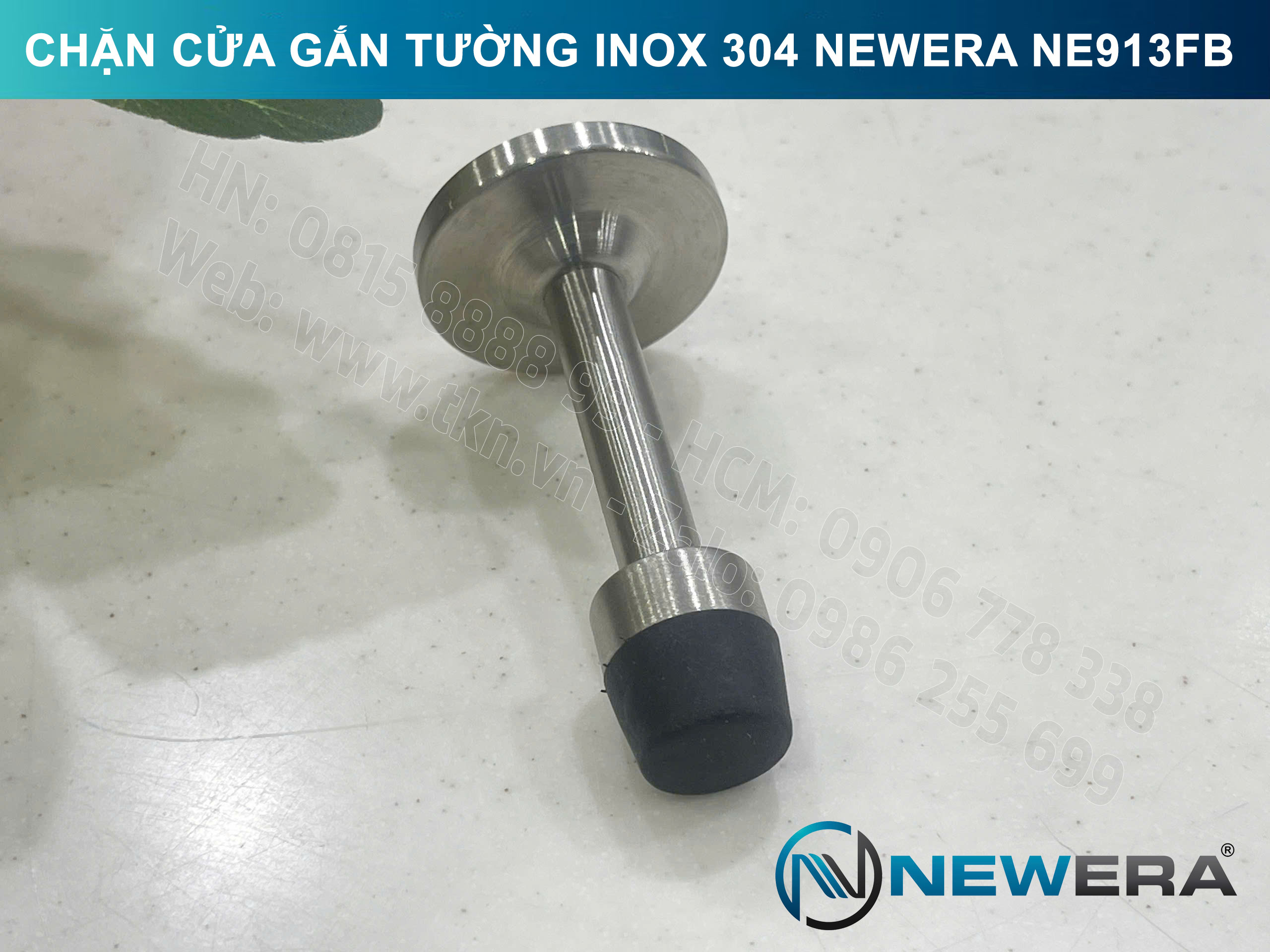 Chặn cửa NewEra inox 304 gắn tường NE913FB 9
