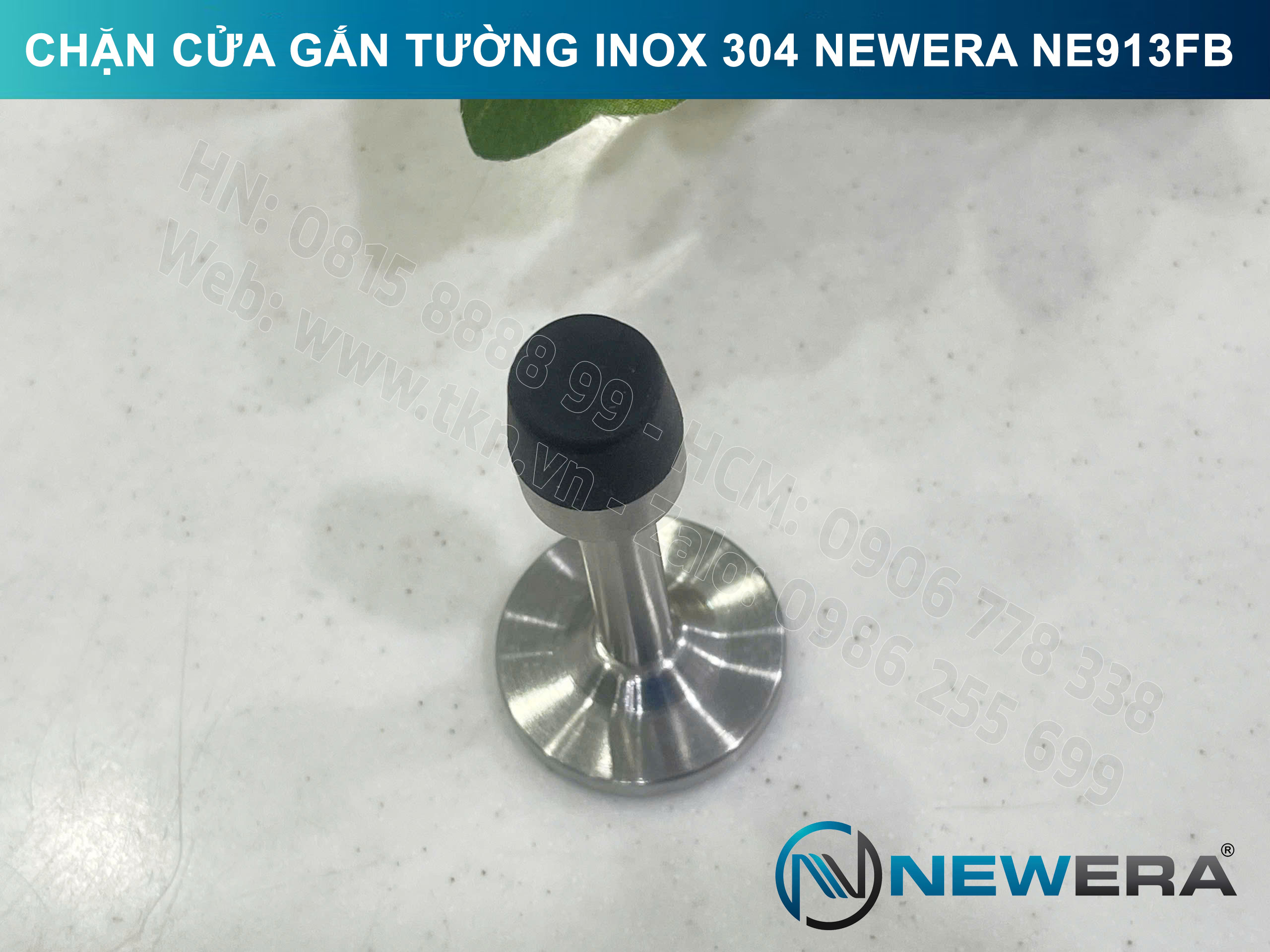 Chặn cửa NewEra inox 304 gắn tường NE913FB 8