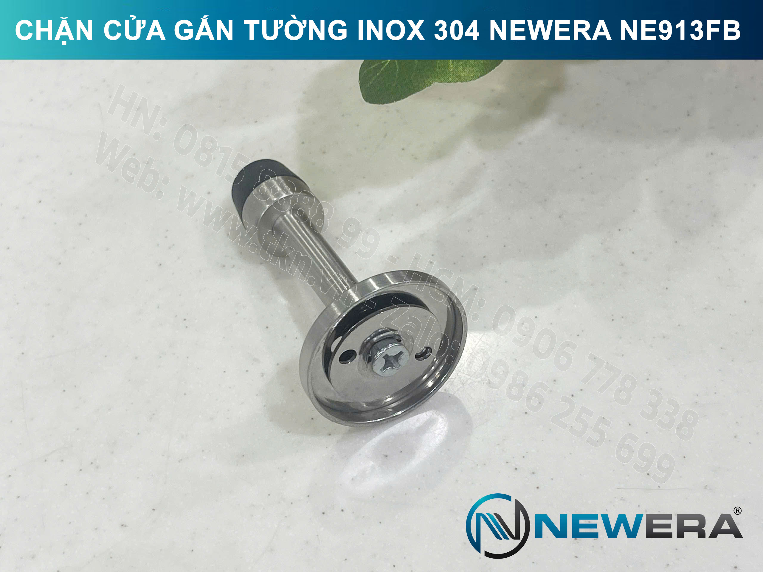 Chặn cửa NewEra inox 304 gắn tường NE913FB 12
