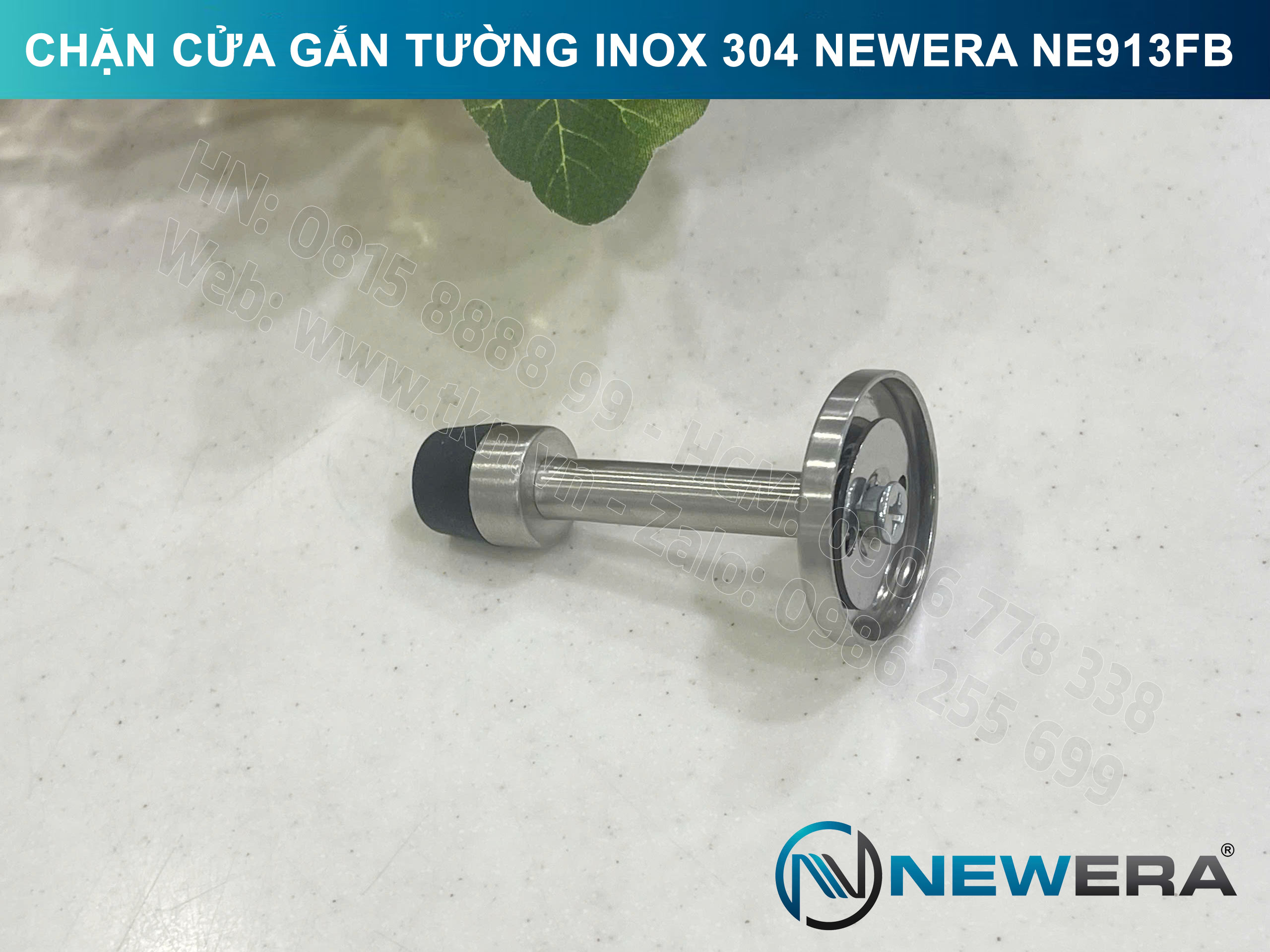 Chặn cửa NewEra inox 304 gắn tường NE913FB 13
