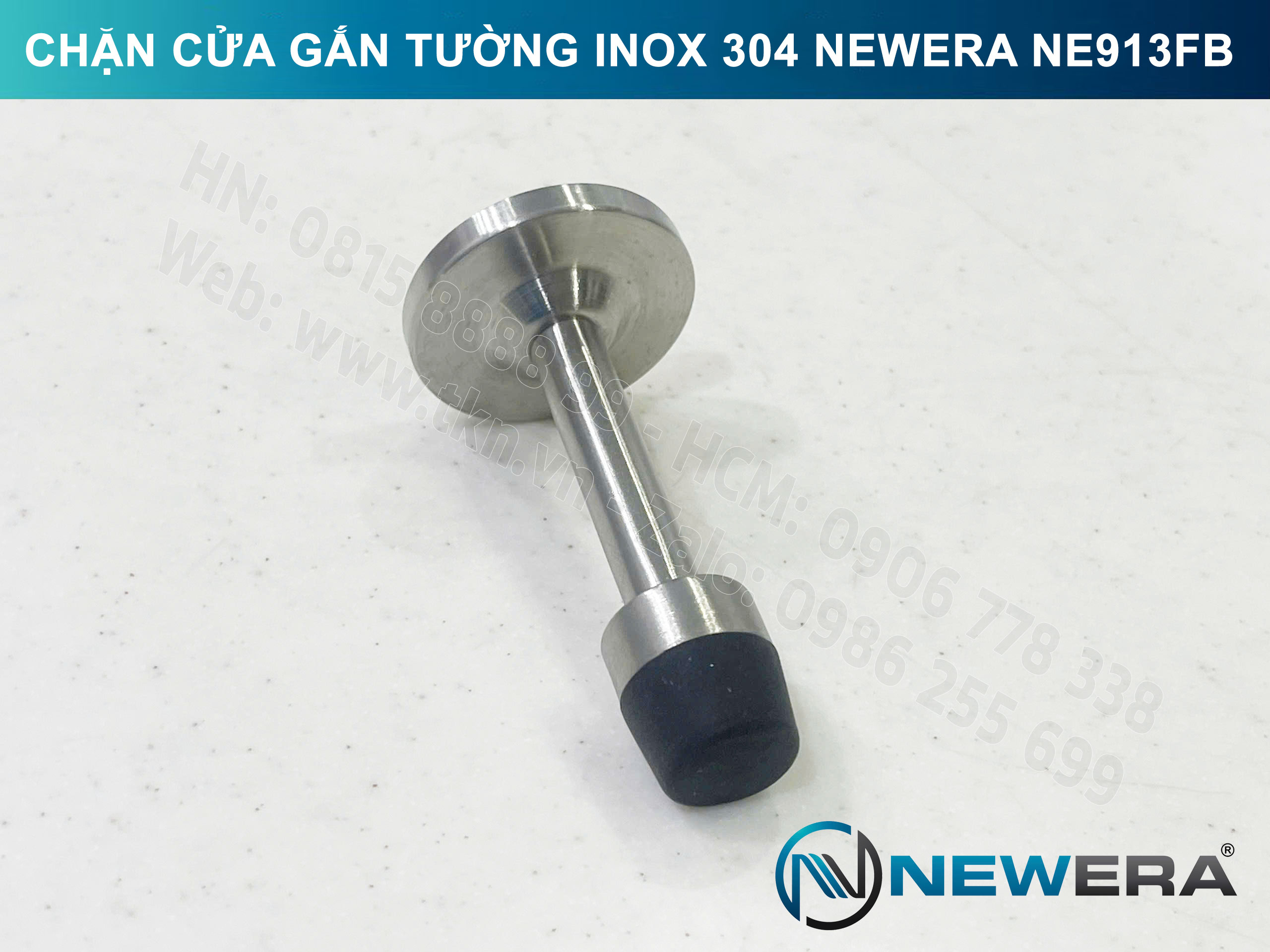 Chặn cửa NewEra inox 304 gắn tường NE913FB 5