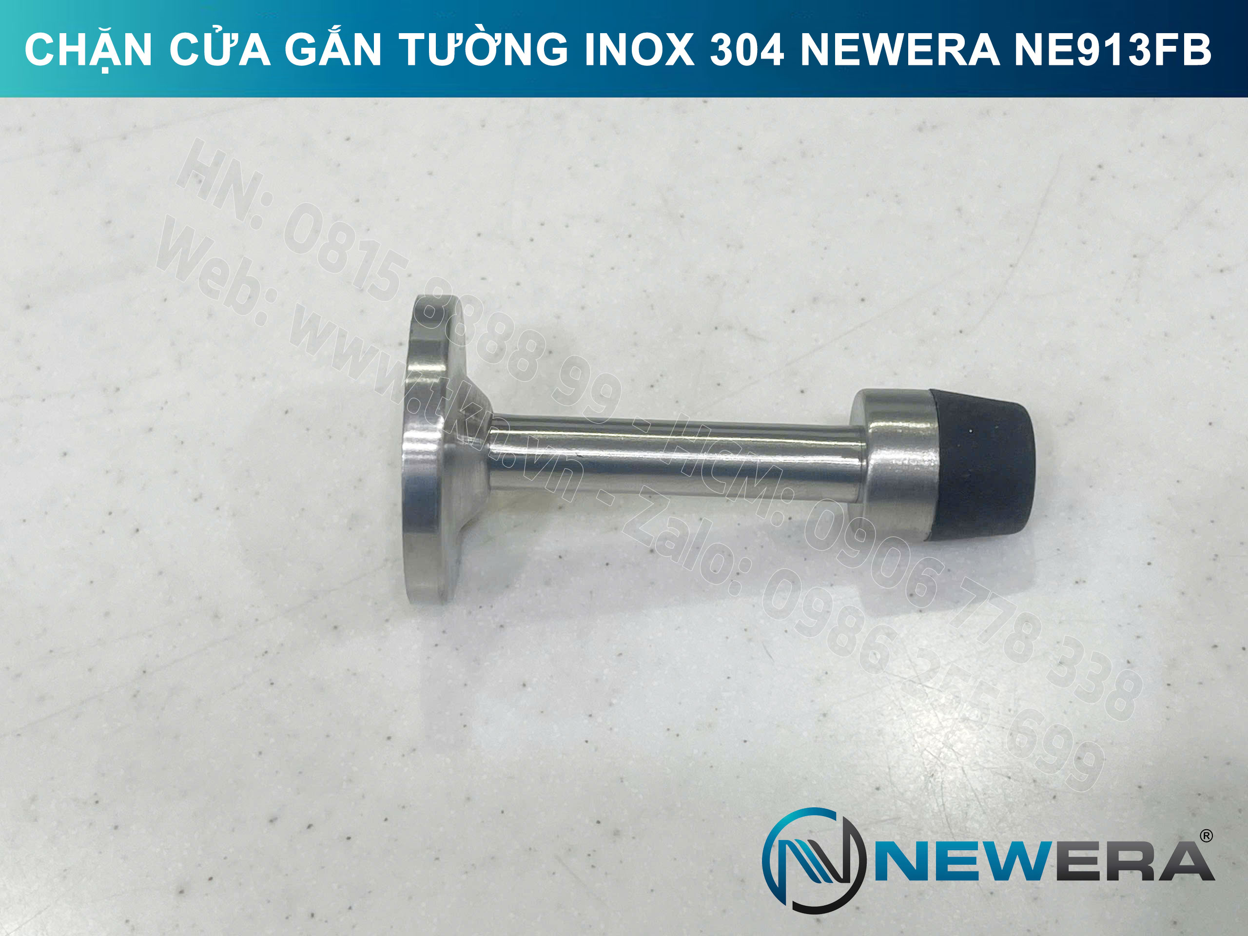 Chặn cửa NewEra inox 304 gắn tường NE913FB 2