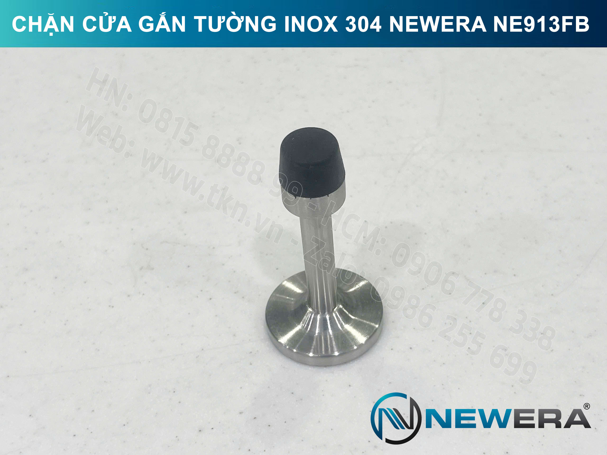 Chặn cửa NewEra inox 304 gắn tường NE913FB 3