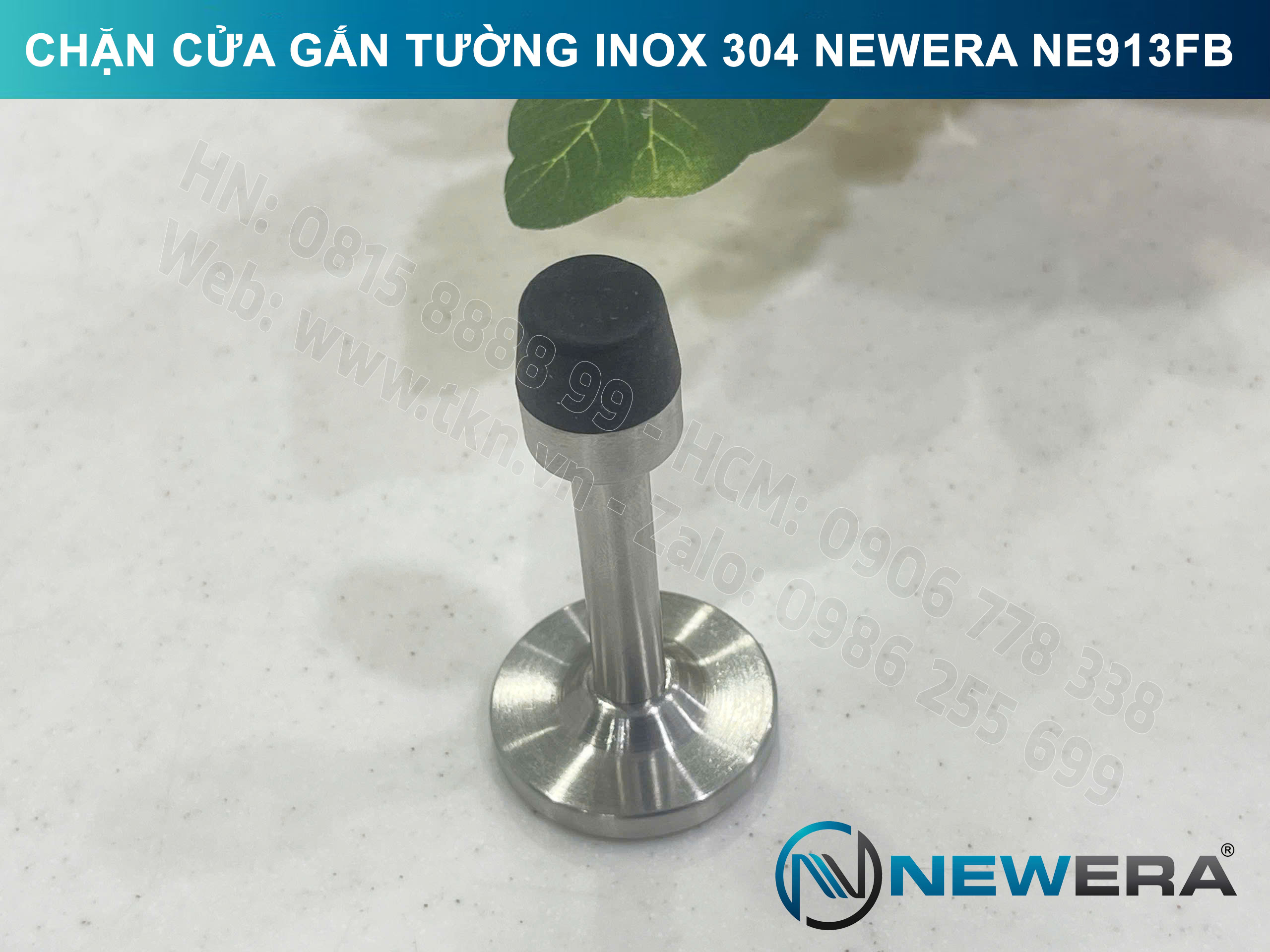 Chặn cửa NewEra inox 304 gắn tường NE913FB 7