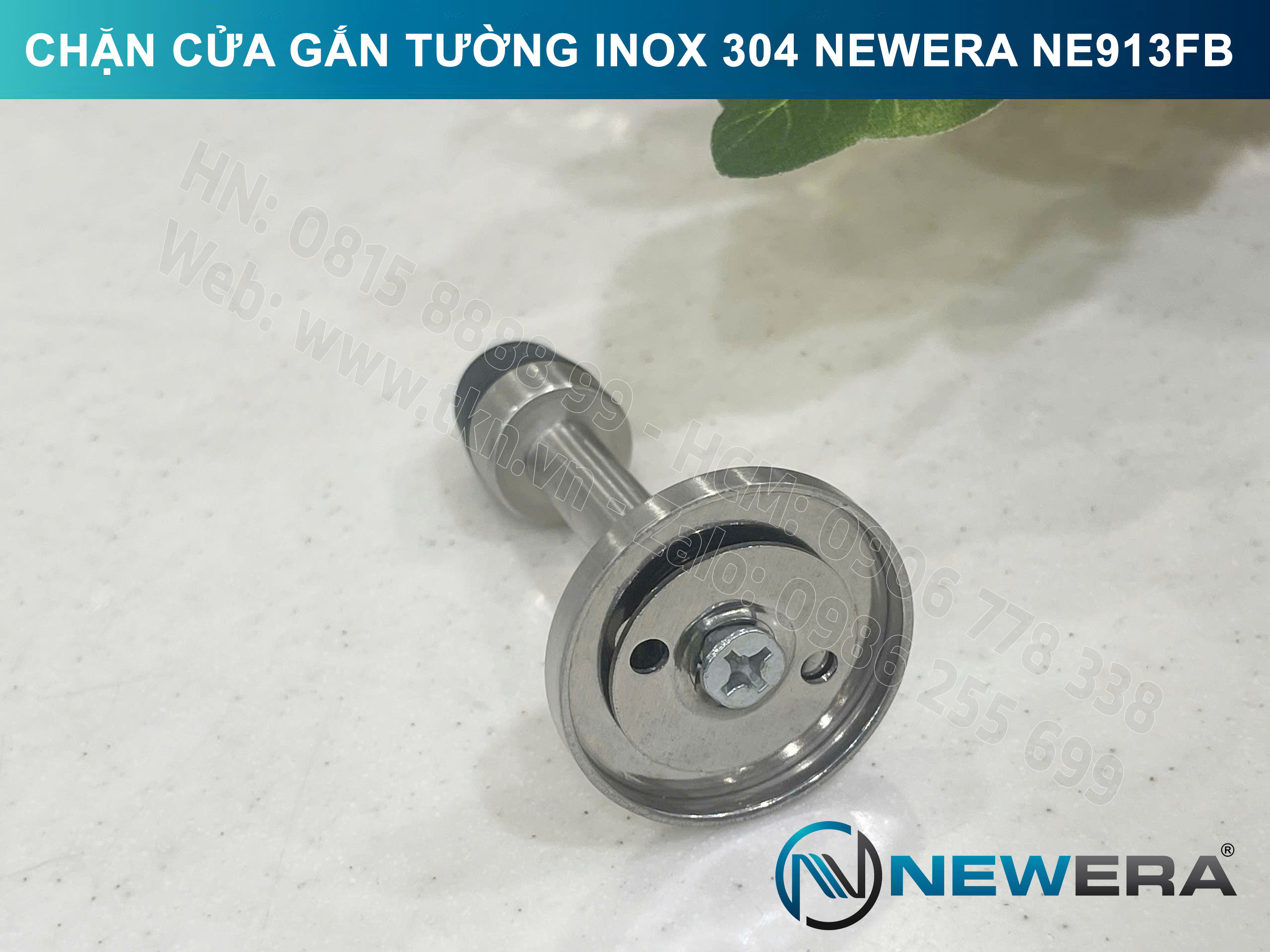 Chặn cửa NewEra inox 304 gắn tường NE913FB 11