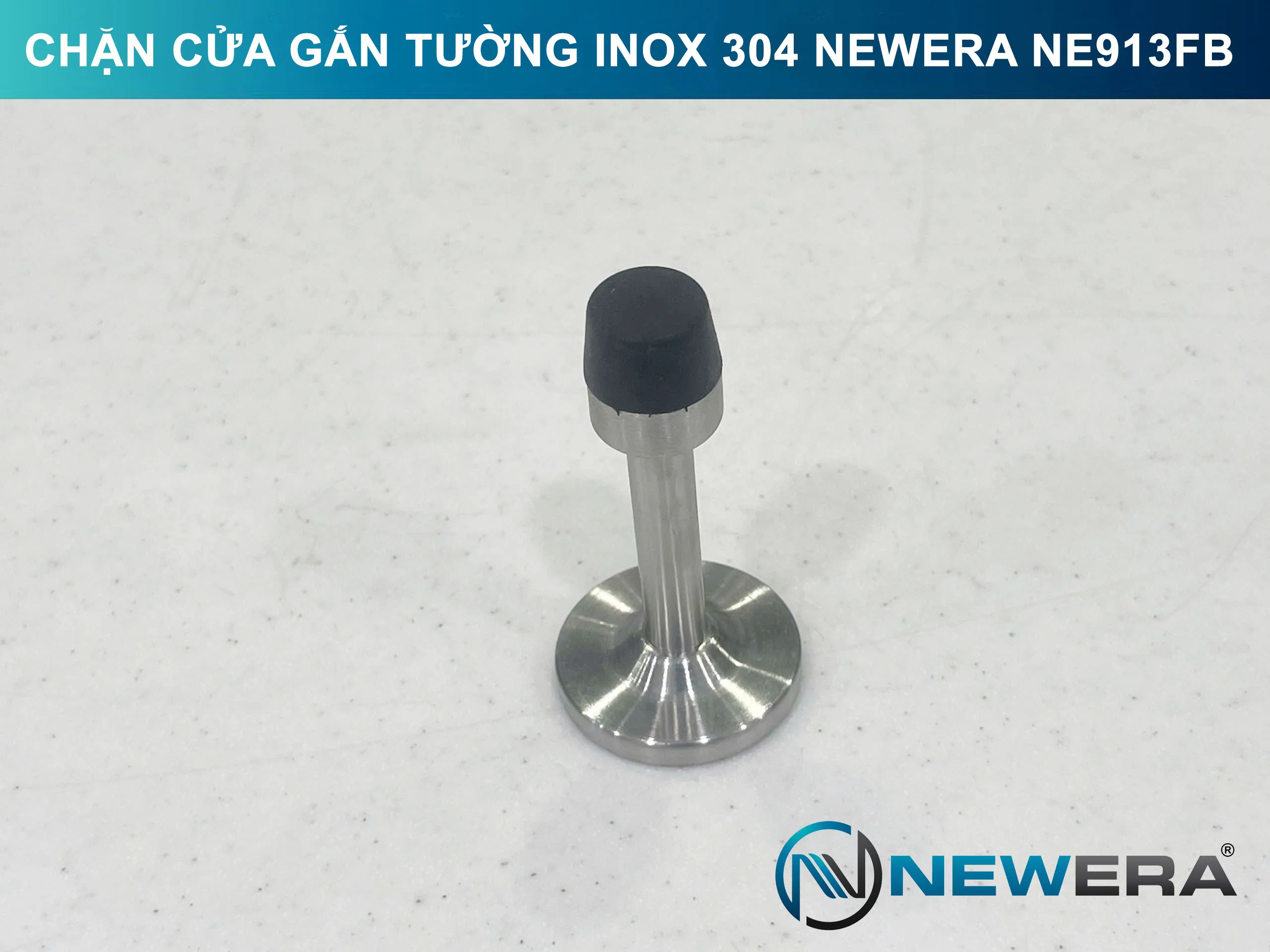 Chặn cửa NewEra inox 304 gắn tường NE913FB