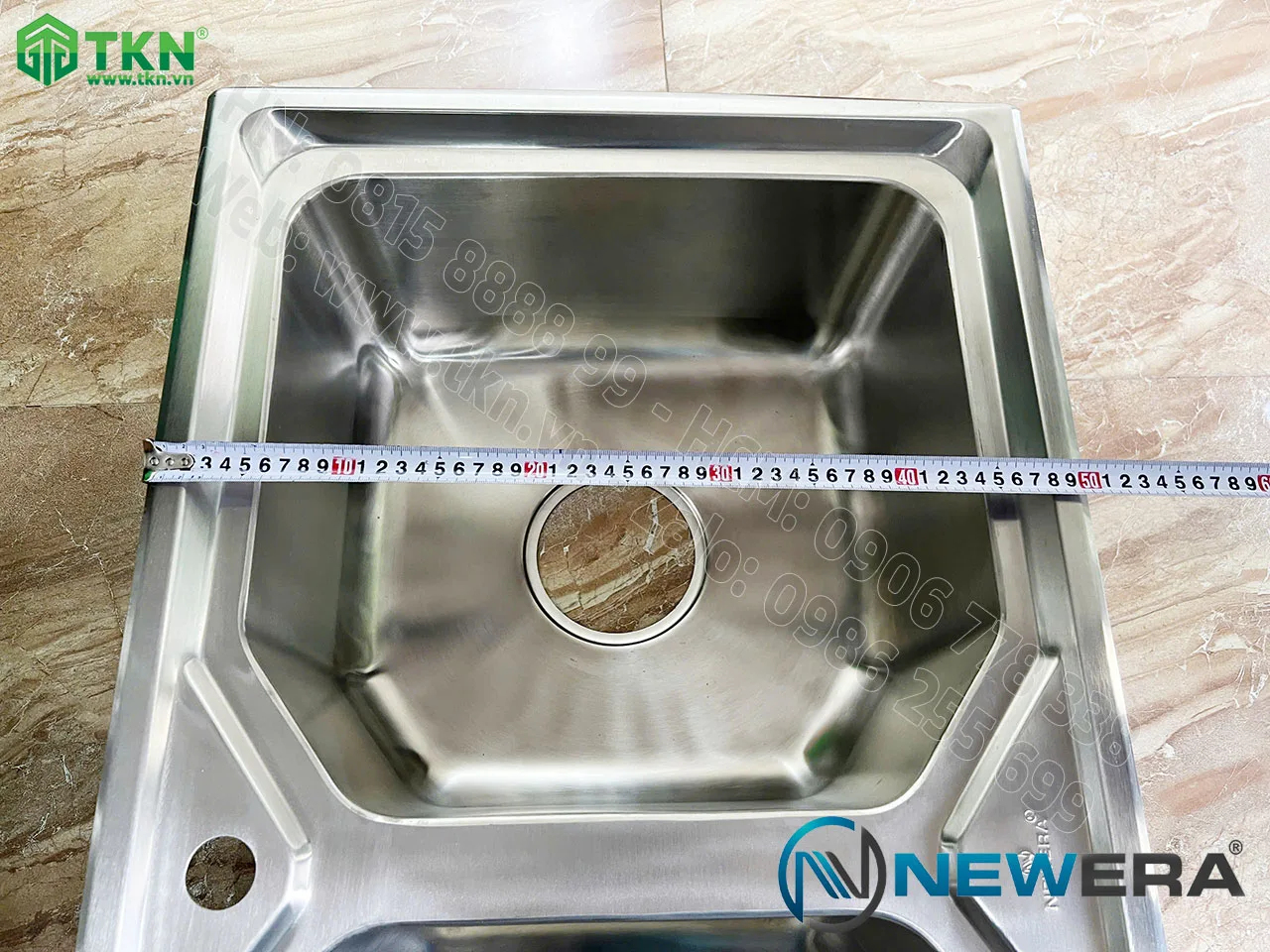 Chậu rửa bát NewEra inox 304 2 bồn rửa NE90S50A 11