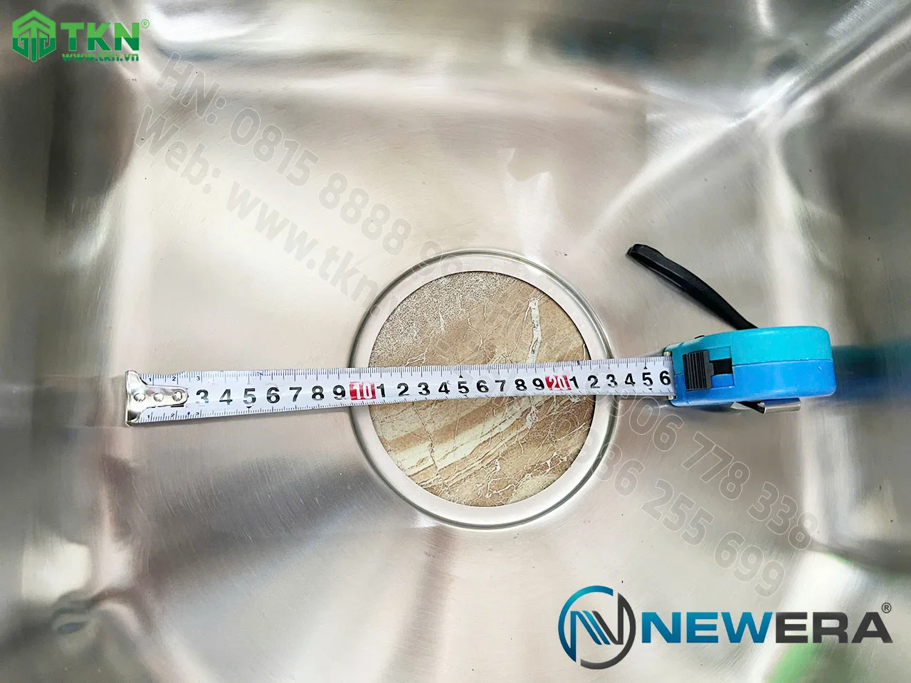 Chậu rửa bát NewEra inox 304 2 bồn rửa NE90S50A 9